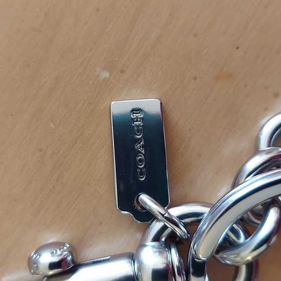 COACH STAR KEYCHAIN, NEW WITH TAGS, BROWN/SILVER - Picture 3 of 7